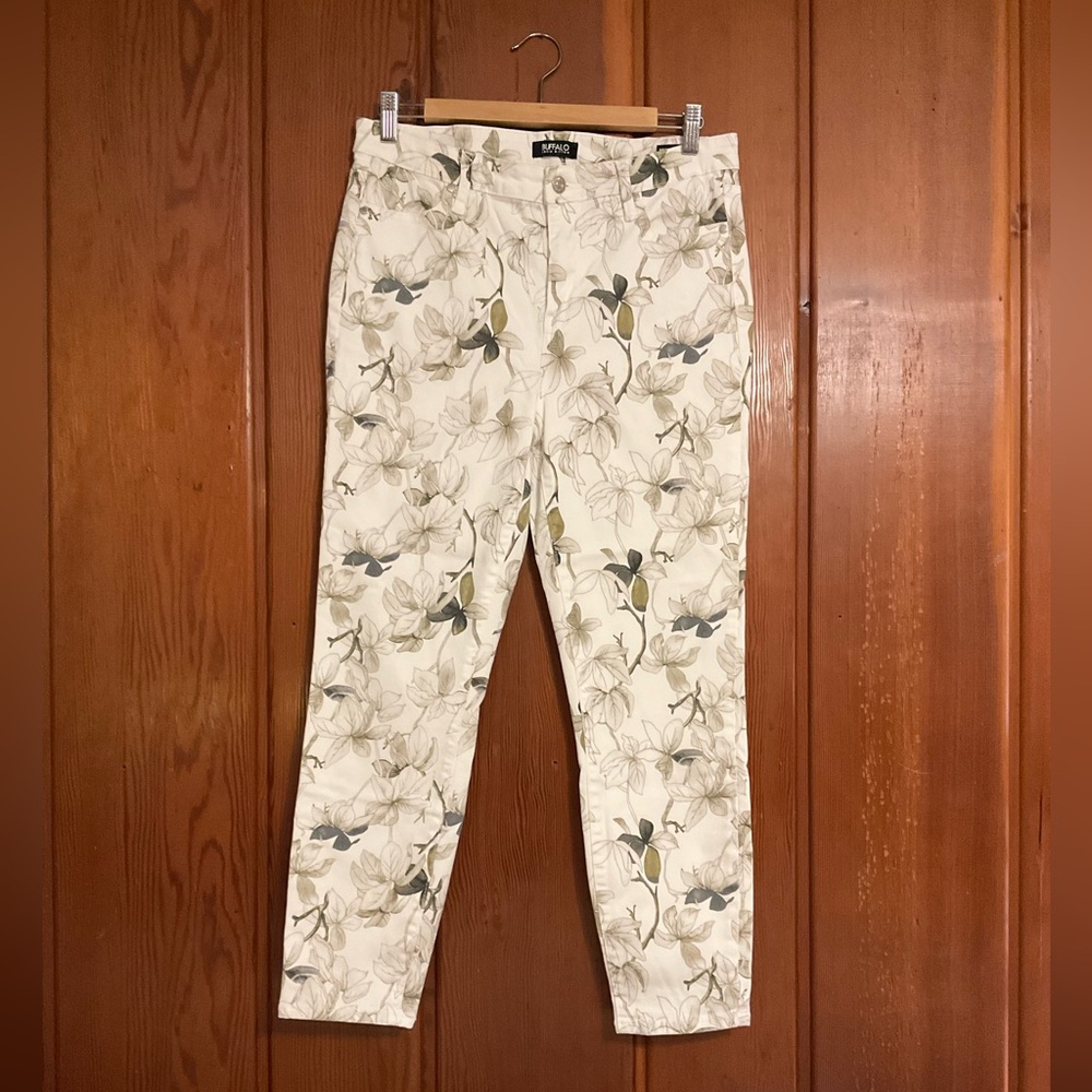 Women's Buffalo David Bitton Havana White Floral Skinny Jean Size 10 #2351